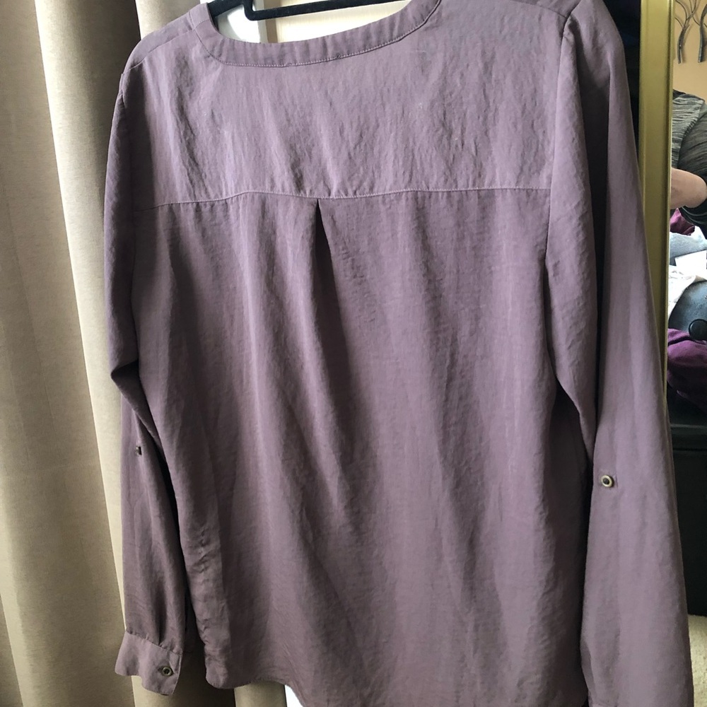 ✨GUC Maurices Long Sleeve Blouse - Taupe/Brown - Large - Picture 6 of 6